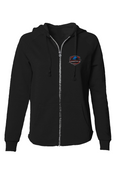 Mobhats Womens Lightweight Wash Zip Hoodie