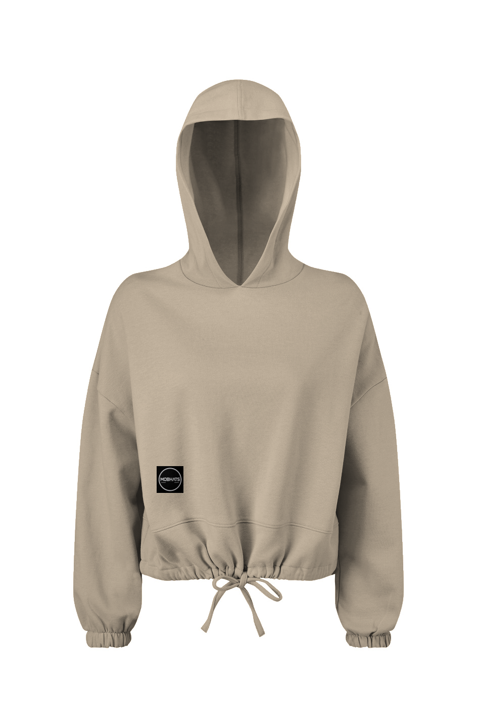 Ladies' Cropped Oversize Hooded Sweatshirt